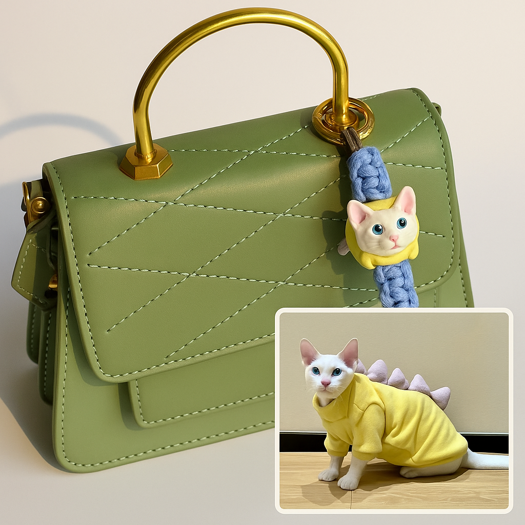 Customizable Pet Clay Keychain | Bag Charm | Personalized Gift